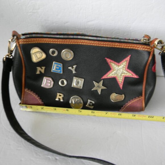 Dooney & Bourke BLACK Y2K  Vintage Charm Alphabet Mini Duffle Bag SHOULDER - Picture 2 of 13